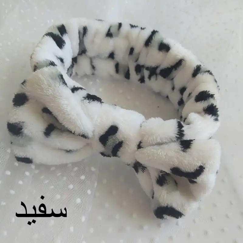 هدبند زنانه مدل حوله ای پلنگی