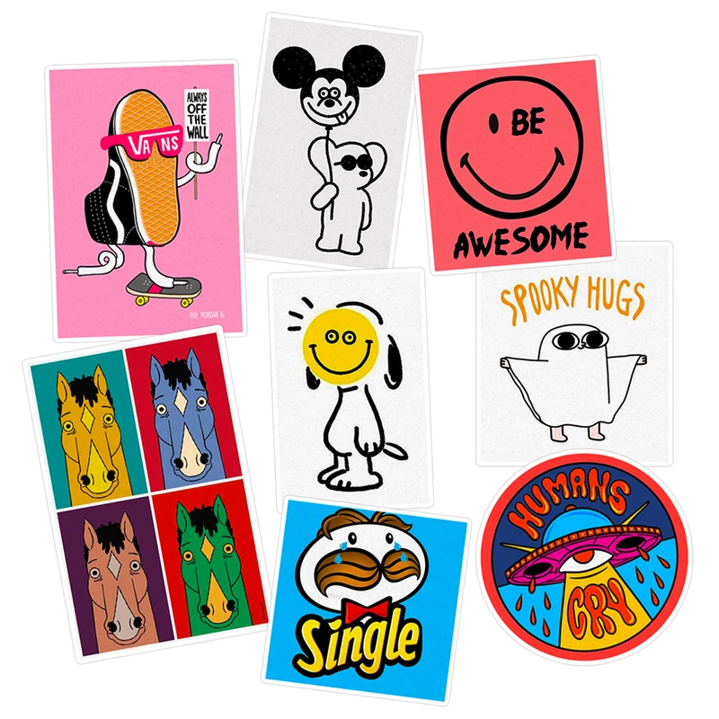 استیکر لپ تاپ ماسا دیزاین طرح SMILE کد COL041 مجموعه 8 عددی