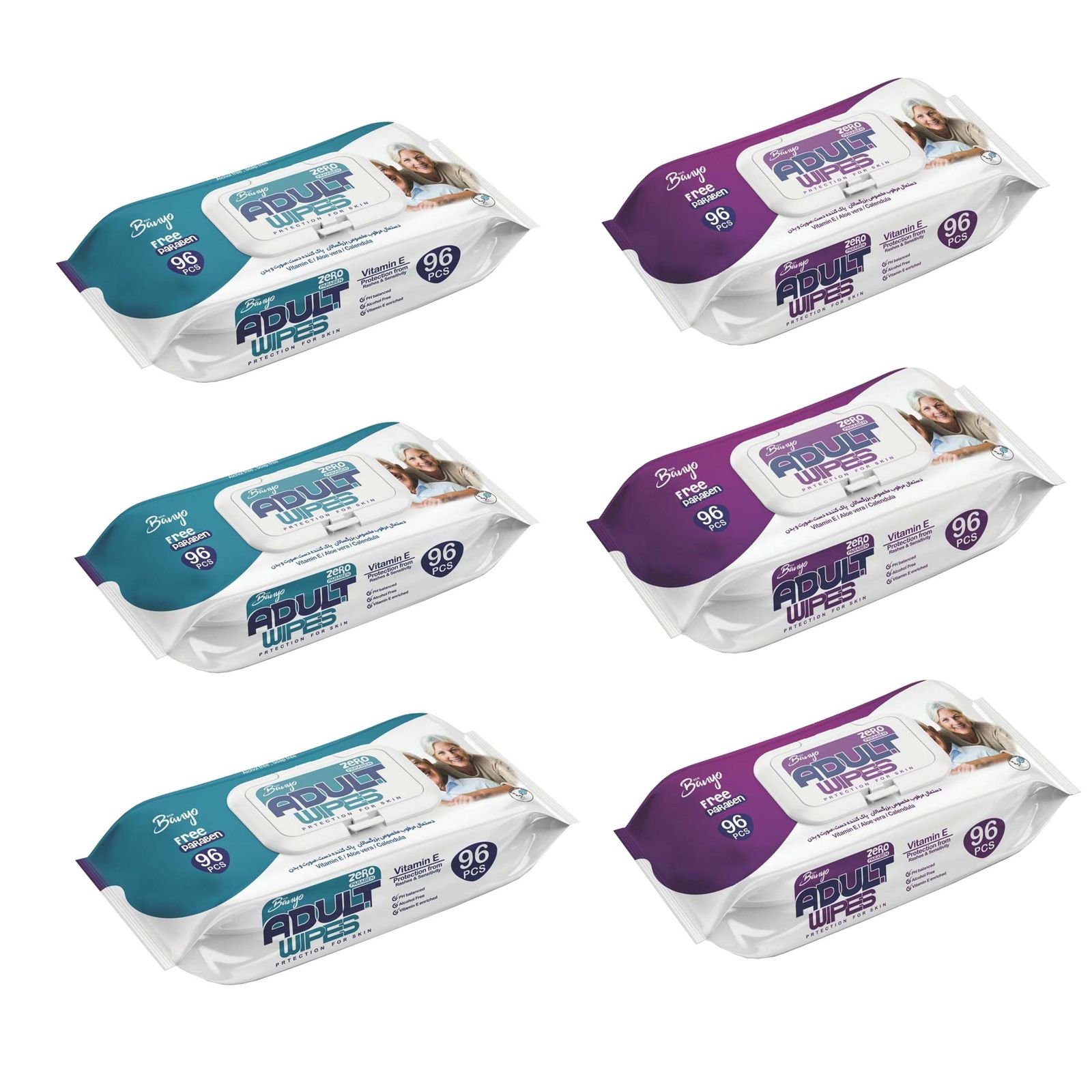 دستمال مرطوب بانیو مدل 96 مجموعه 6 عددی - - 2