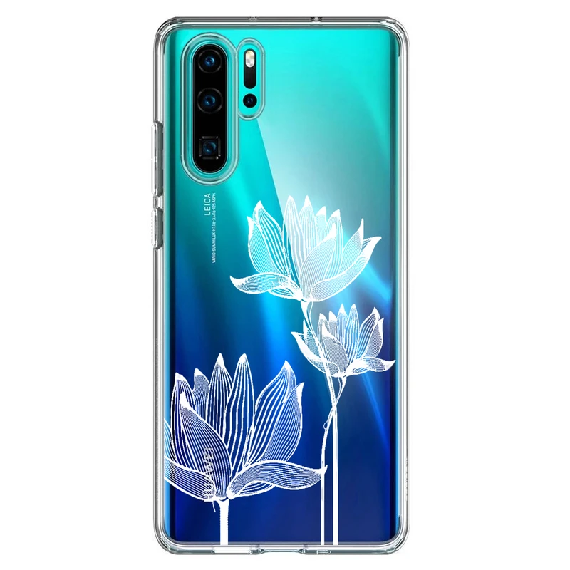 کاور مگافون طرح گل مدل C47-W مناسب برای گوشی موبایل هوآوی P30 Pro