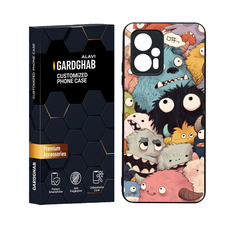 کاور گارد قاب علوی مدل دورژله پشت گلس انیمه مناسب برای گوشی موبایل شیائومی Poco X4 GT