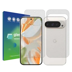 Glass Pro Resistant model matte screen protector suitable for Google Pixel 9 Pro mobile phone along with the back protector