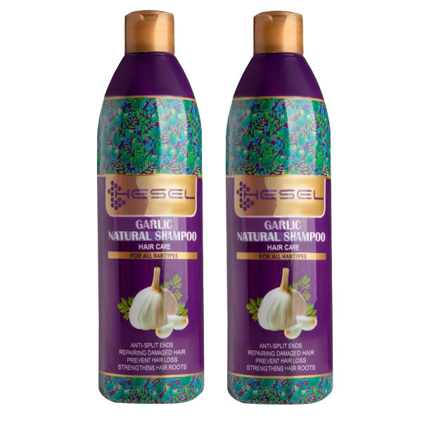 شامپو مو هسل مدل Garlic حجم 400 میلی لیتر مجموعه 2 عددی