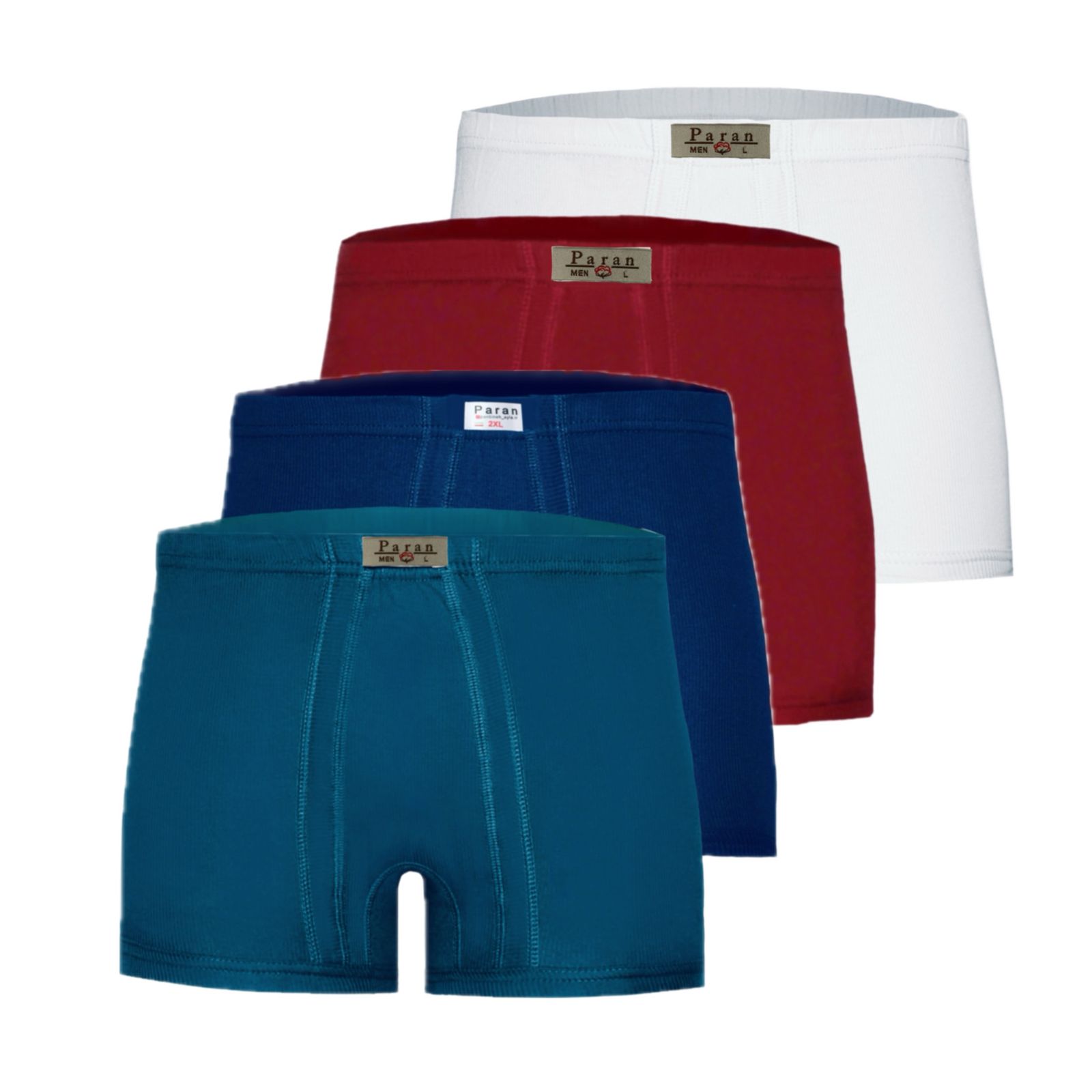 شورت مردانه تولیدی پاران مدل نخ پنبه خالص صادراتی مجموعه 4 عددی - - 1