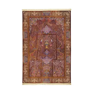 فرش ماشینی دانژه مدل JA701238 زمینه قهوه ای