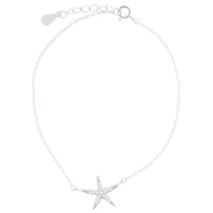 دستبند نقره زنانه آی جواهر طرح ستاره کد 77270D