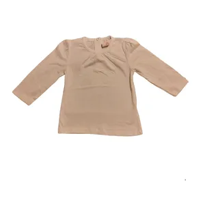 تی شرت آستین بلند دخترانه توپومینی مدل  نخی 87897896 رنگ سفید