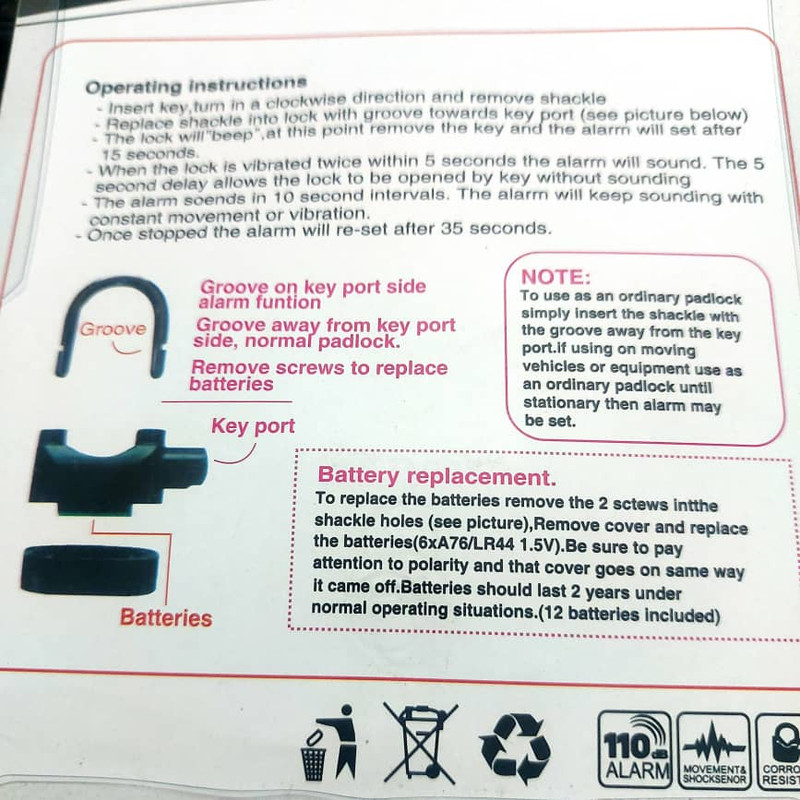 قفل آویز مدل دزدگیردار BRNZ