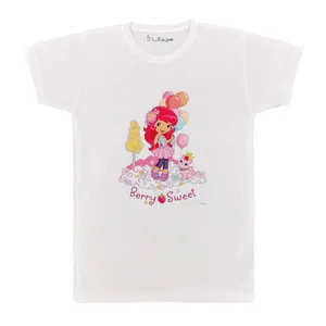 تی شرت بچگانه پرمانه طرح دختر توت فرنگی کد pmt.5162