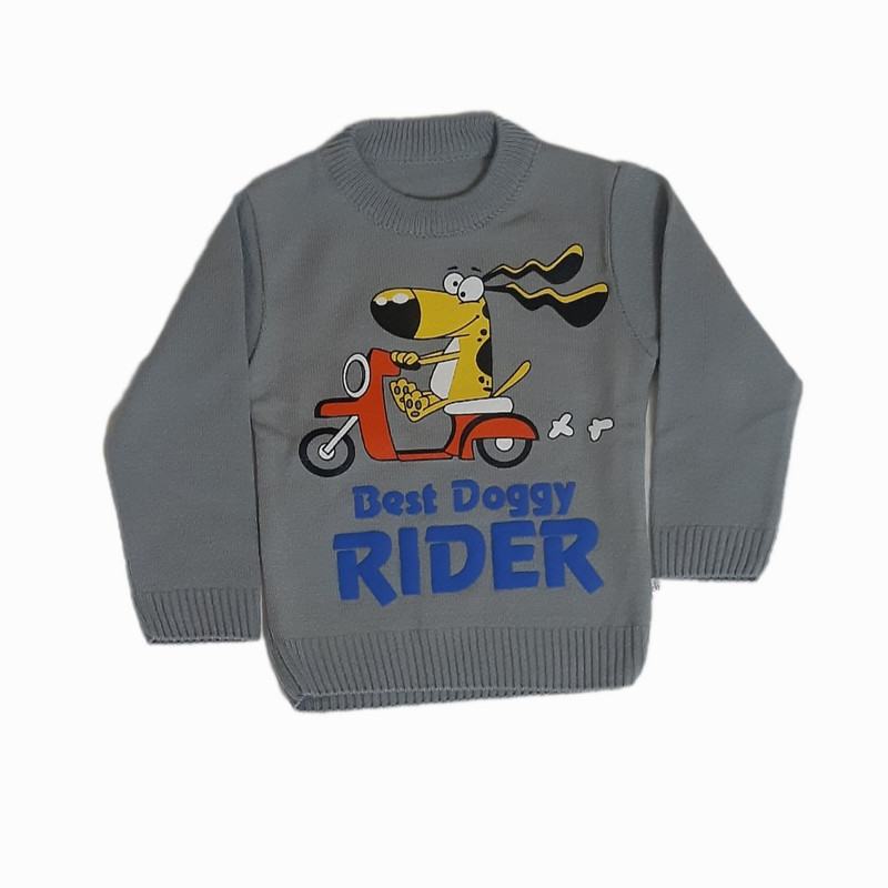پلیور پسرانه مدل Rider رنگ طوسی پلیور پسرانه مدل Rider رنگ طوسی