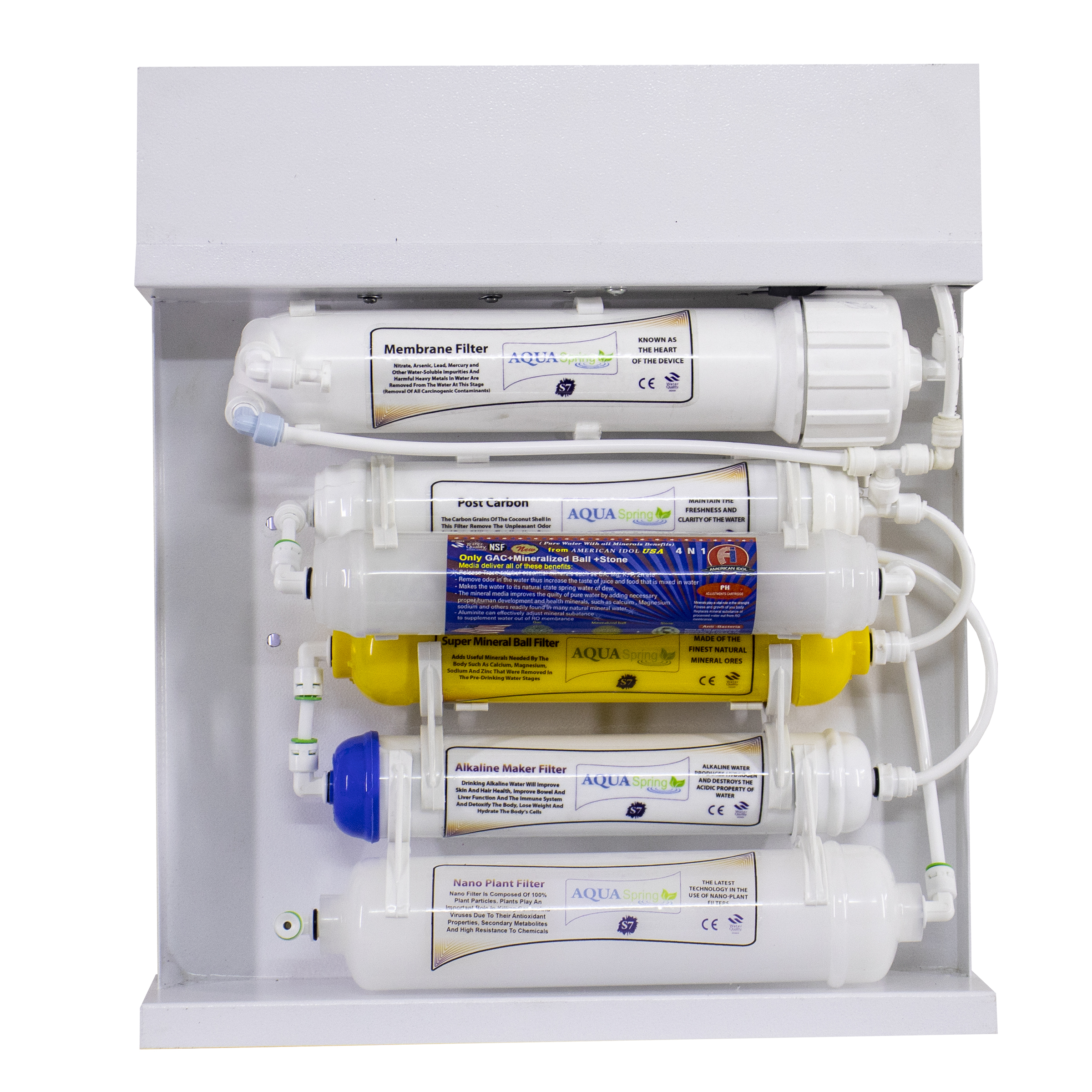 دستگاه تصفیه کننده آب آکوآ اسپرینگ مدل RO-S7- WZ 7500 به همراه فیلتر مجموعه 4 عددی