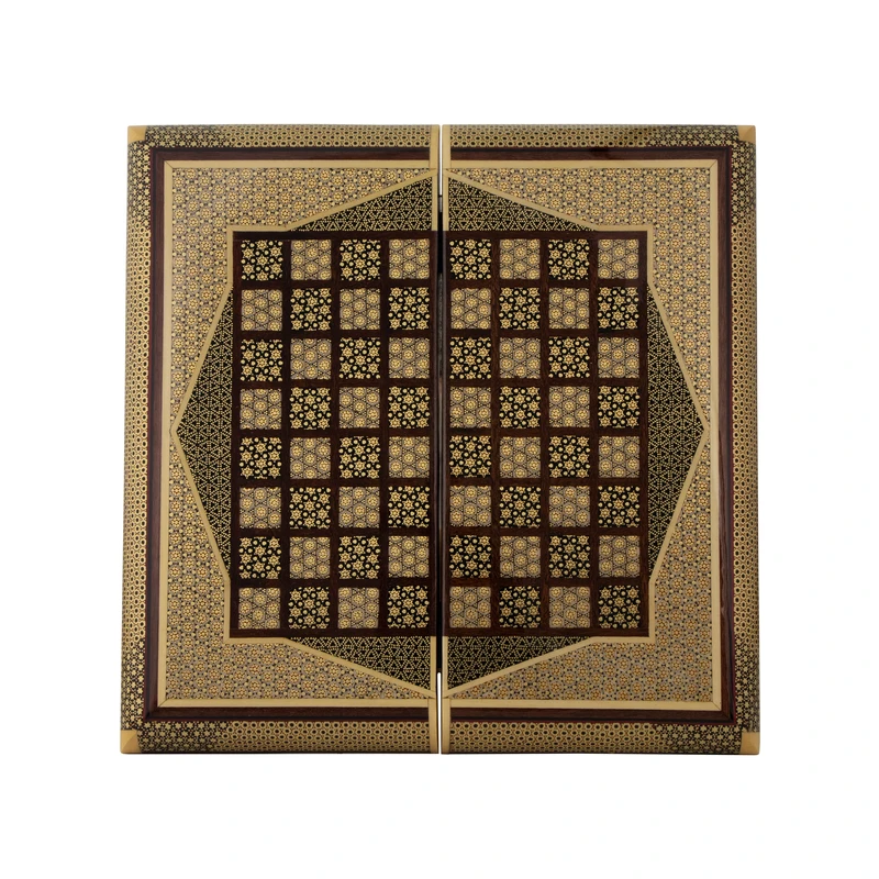 صفحه شطرنج خاتم کاری مدل هشت ضلعی کد 30