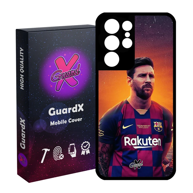 کاور گارد ایکس طرح Messi مدل Glass10123 مناسب برای گوشی موبایل سامسونگ Galaxy S21 Ultra