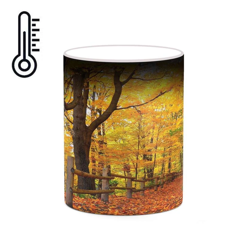 ماگ حرارتی کاکتی مدل منظره پاییزی کد mgh18572