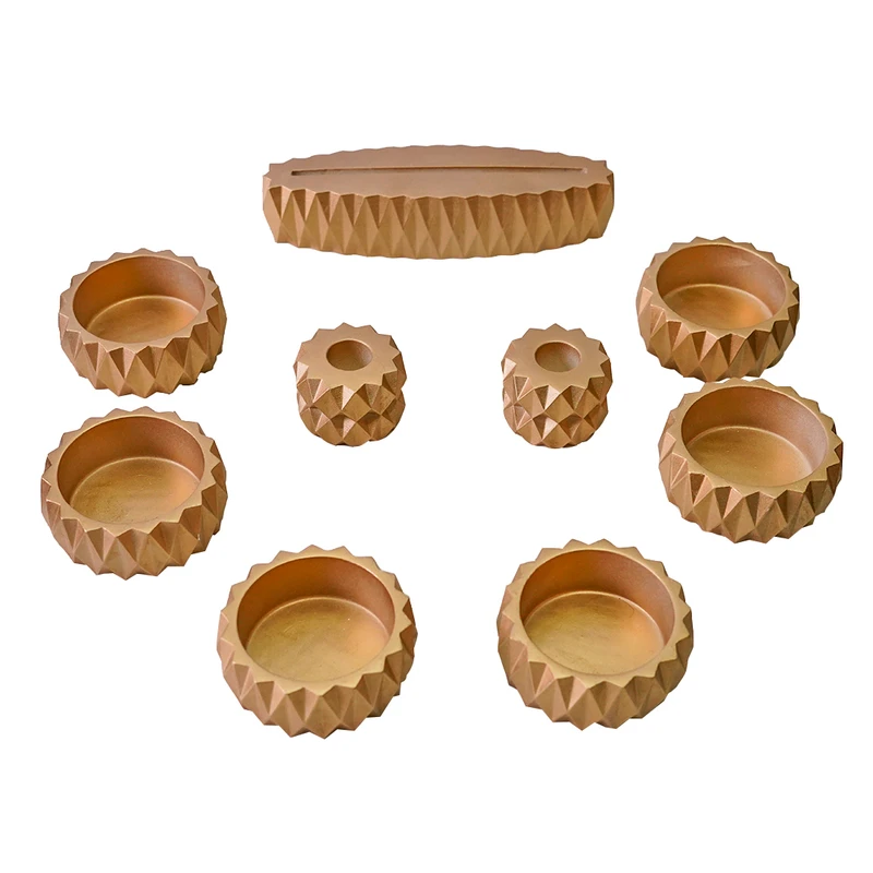 مجموعه ظروف هفت سین 9 پارچه مدل خیام 