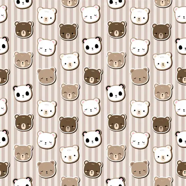 چرم مصنوعی طرح خرس مهربان مدل FLA261026