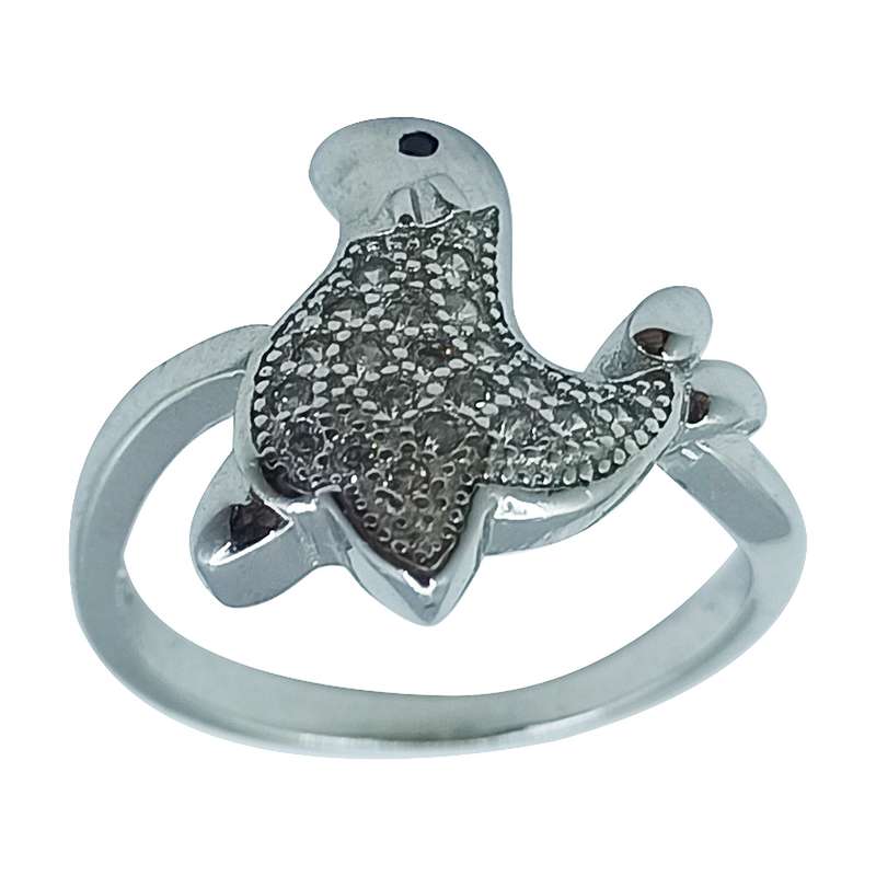 انگشتر نقره زنانه سلین کالا مدل برلیان ce-As224