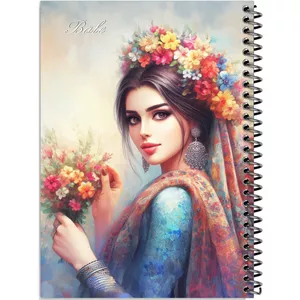 دفتر طراحی 50 برگ انتشارات بله  طرح فانتزی دختر ایرانی کد Q492
