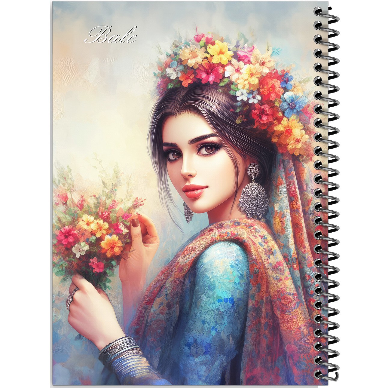 دفتر طراحی 50 برگ انتشارات بله  طرح فانتزی دختر ایرانی کد Q492