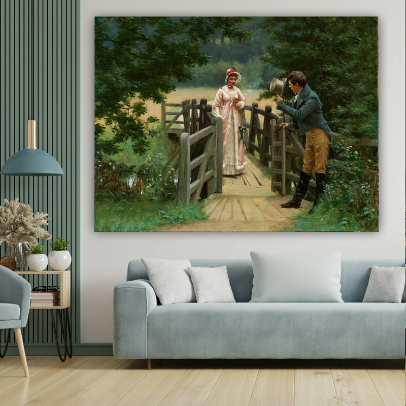 پوستر طرح مخمل نقاشی قدیمی مدل طبیعت کد FP106053