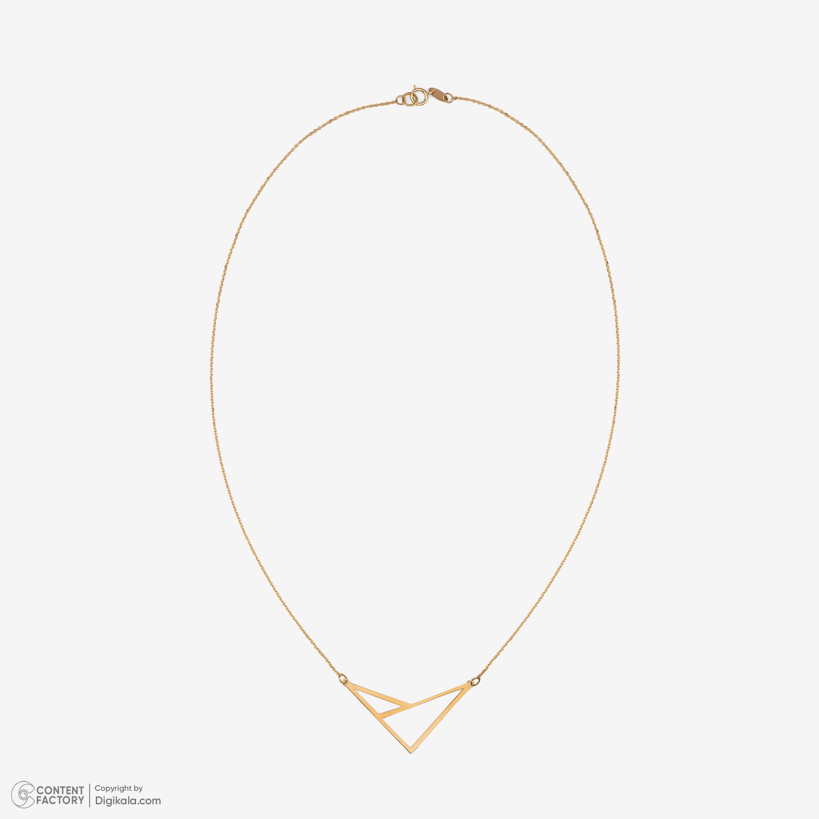 گردنبند طلا 18 عیار زنانه با زنجیر حلقه‌ای (فلامینگو) مایا ماهک مدل MM2184 -  - 3