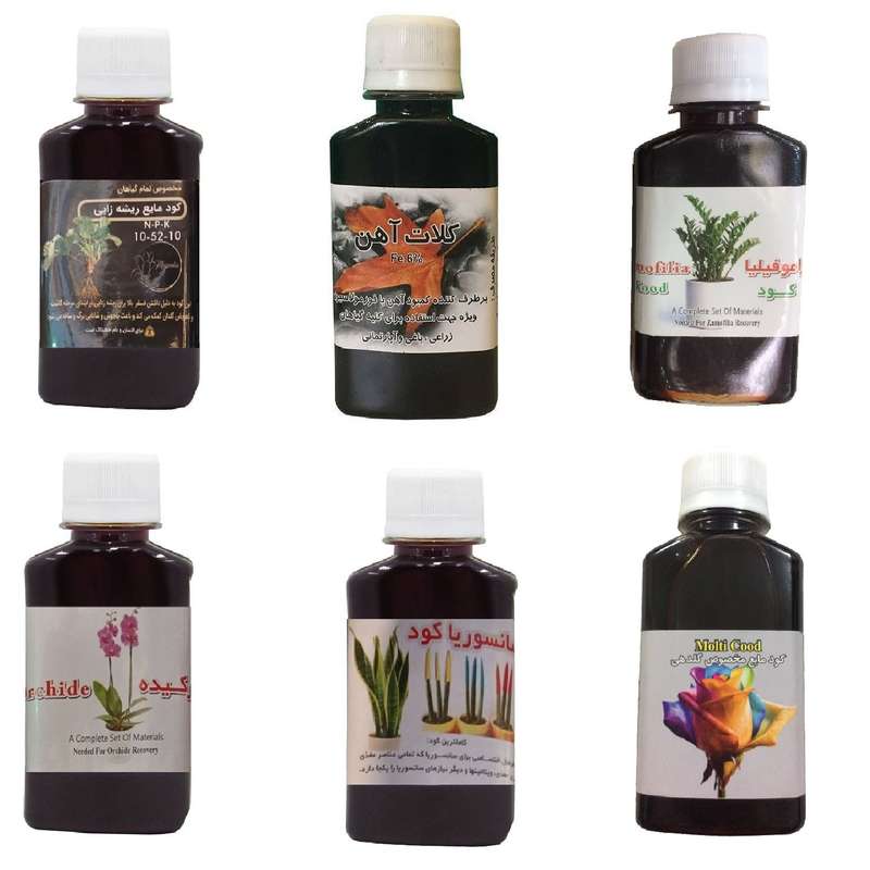 کود مایع فسفر ریشه زایی 10-52-10 و کلات آهن و کود زاموفیلیا و کود ارکیده و کود سانسوریا و کود گلدهی مدل life drop حجم 120 میلی لیتر