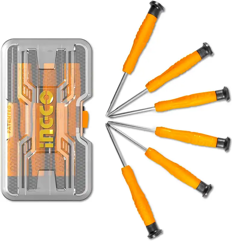 پیچ گوشتی ریز ساعتی اینکو مدل HKSD-0618 مجموعه 6 عددی
