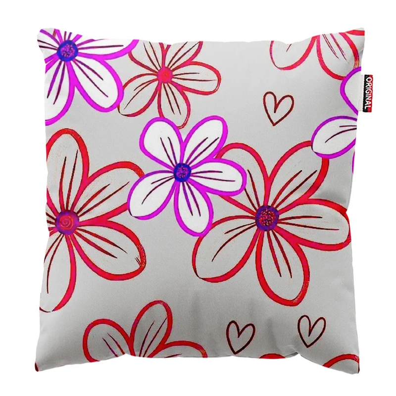  کوسن پاد آفرین طرح گل کد 3691 سایز 30*30 سانتی متر