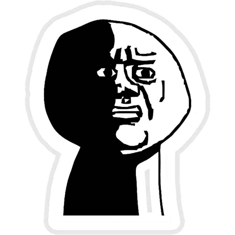 استیکر لپ تاپ طرح Oh God why rage face کد ST1349