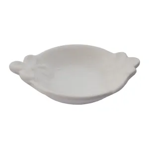 پیاله سفالی خام مدل گل برجسته بسته 2عددی