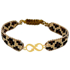 دستبند طلا 18 عیار زنانه با بند میوکی گالری دیانا مدل 10016