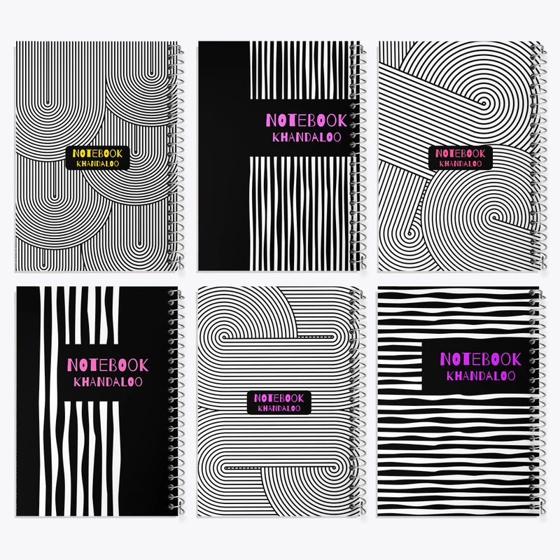 دفتر مشق 100 برگ خندالو طرح فانتزی کد 91 مجموعه 6 عددی