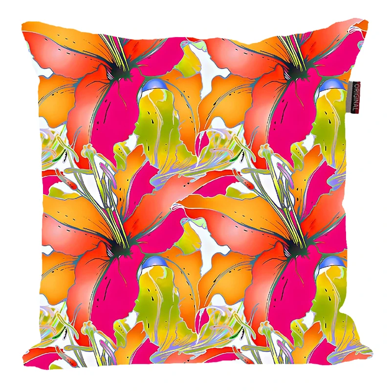 کوسن پاد آفرین مدل فانتزی طرح گل و برگ کد PK30625