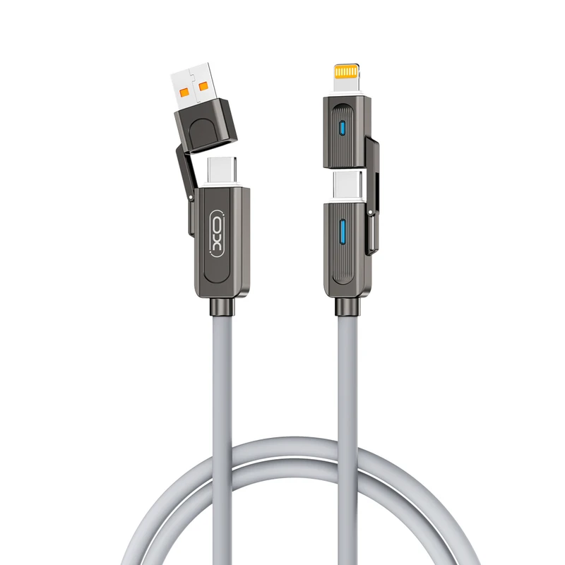 کابل تبدیل USB به USB-C / لایتنینگ به USB-C ایکس او مدل NB275 طول 1 متر
