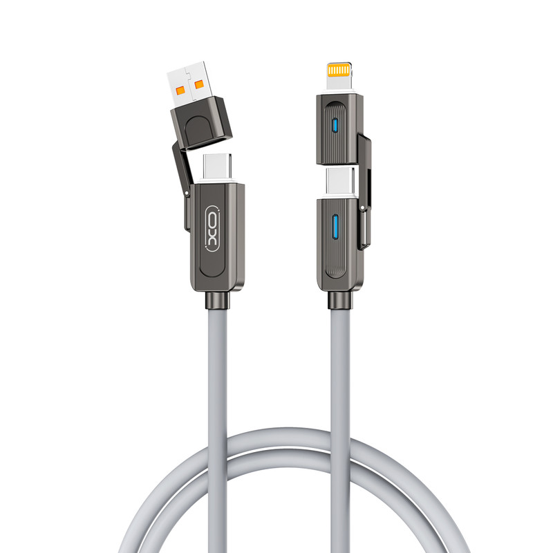 کابل تبدیل USB به USB-C / لایتنینگ به USB-C ایکس او مدل NB275 طول 1 متر