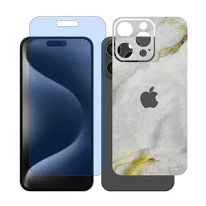 Glass Together model matte blue cut screen protector Suitable for Apple iPhone 16 Pro Max mobile phone with back cover sticker