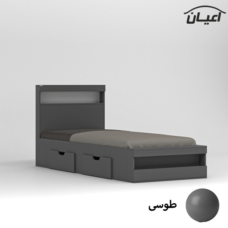 تخت خواب یک نفره اعیان مدل FH705 سایز 80x180 سانتی متر