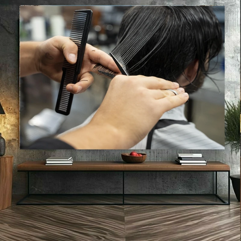 پوستر مدل دیواری طرح کوتاهی مو با قیچی کد FP105379