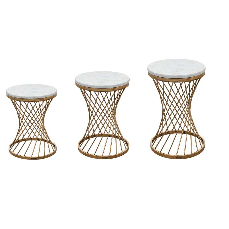 میز عسلی هوگر مدل F36-M مجموعه 3 عددی
