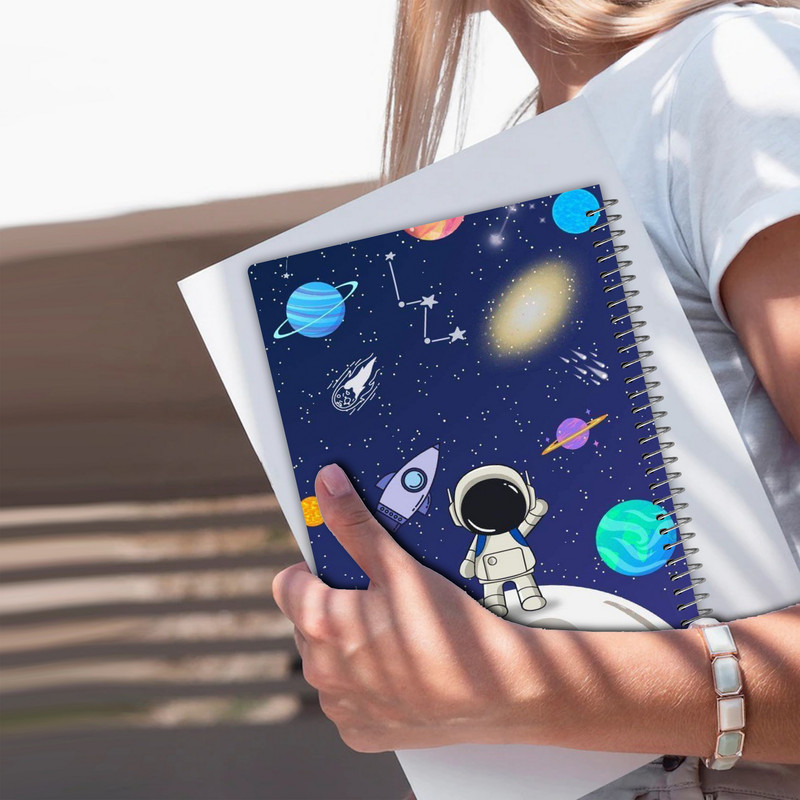 دفتر مشق 50 برگ مستر راد مدل گلکسی طرح فضایی کد 2728 fiory