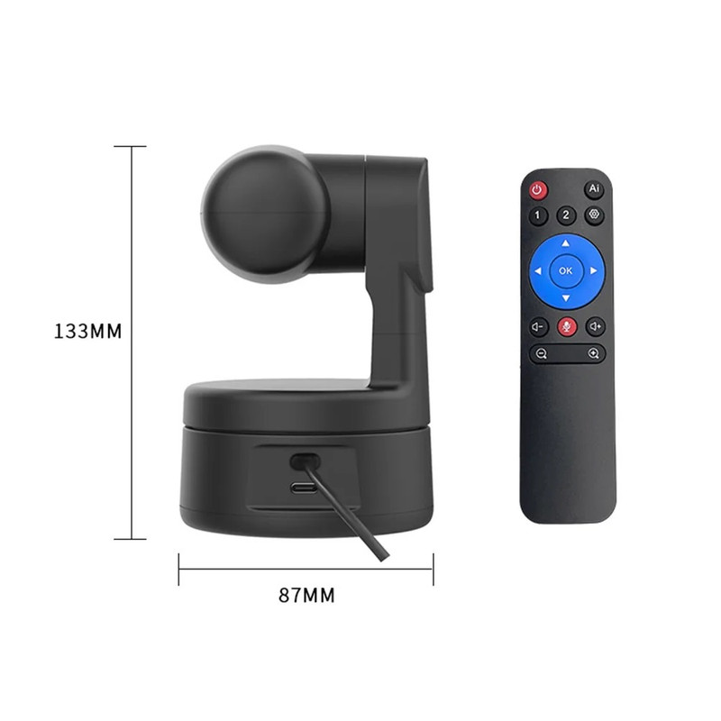 وب کم مدل 4K PTZ AI Function 4X Zoom Auto Tracking Focus