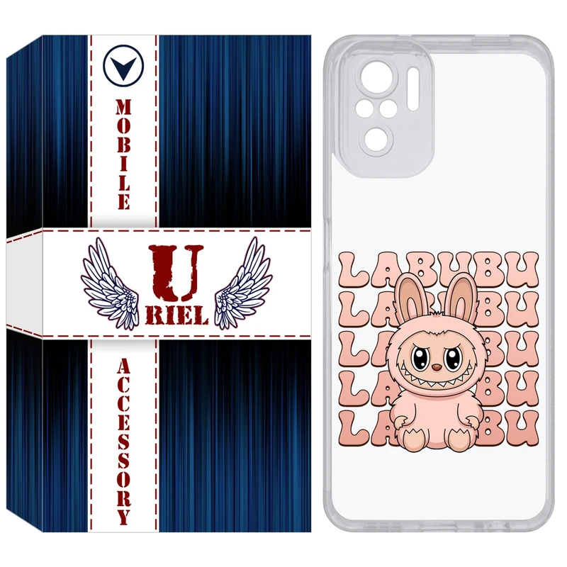 کاور یوریل مدل Clear کد 133 طرح لبوبو Labubu مناسب برای گوشی موبایل شیائومی Redmi Note 10 4G / Note 10S / Poco M5s