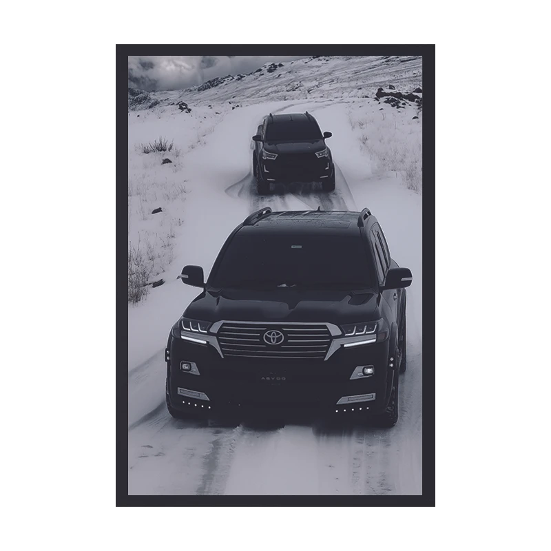 تابلو طرح لندکروز کد 03 فریم مشکی