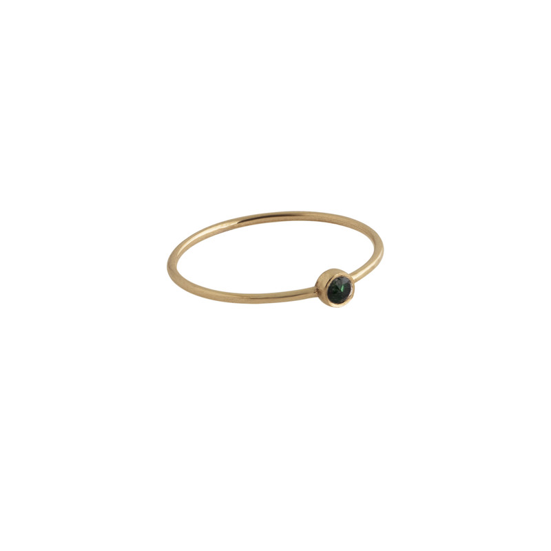 انگشتر طلا 18 عیار زنانه پولک مدل تک نگین