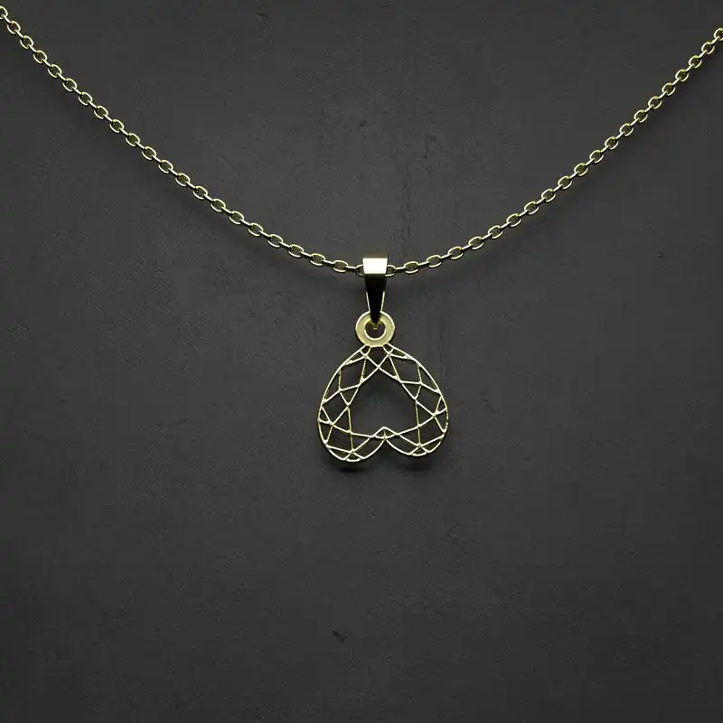 گردنبند طلا 18 عیار زنانه مدوپد مدل  دایره هندسی کد ZZ1168