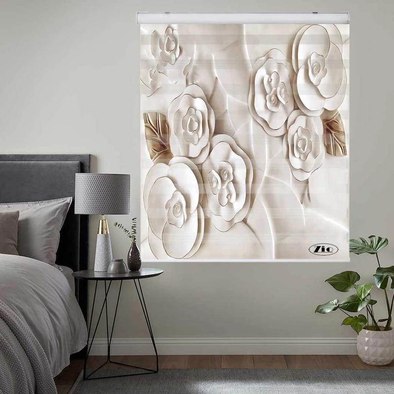 پرده زبرا زیو کد 3D1200 سایز 150x150 سانتی متر