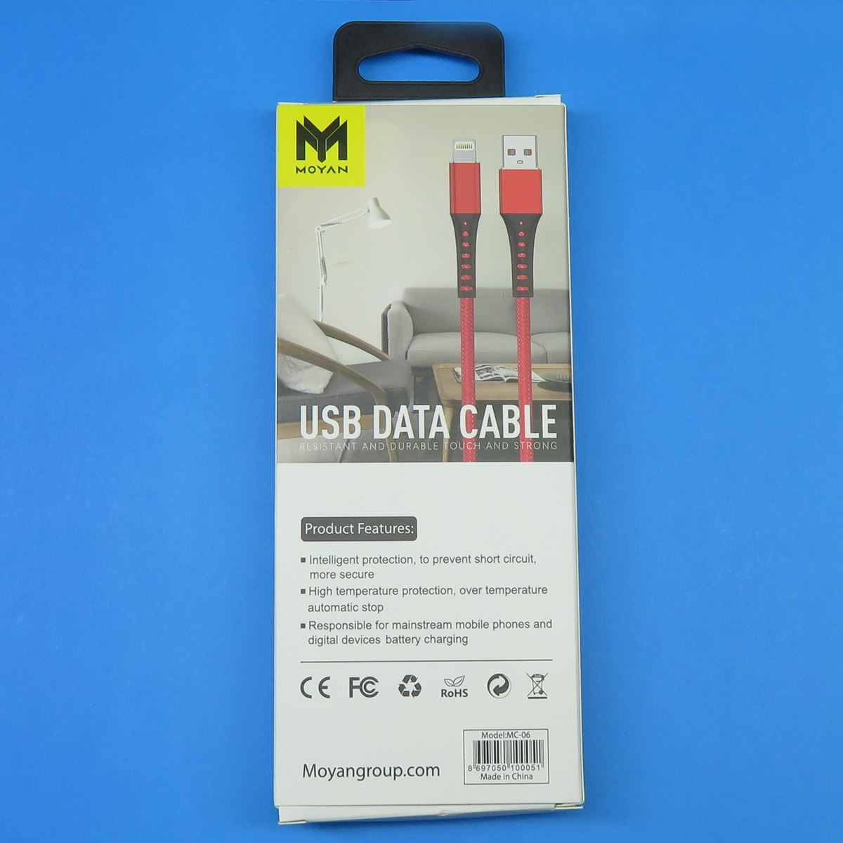 کابل تبدیل USB به لایتنینگ  مویان مدل MC-06 طول 0.3 متر