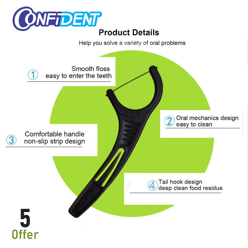 نخ دندان کانفیدنت مدل دوال اکشن بسته 50 عددی