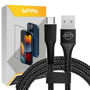 کابل تبدیل USB به USB-C اسپریگ مدل AZR طول 1.2 متر