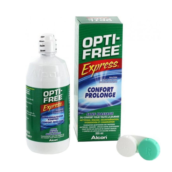 محلول شستشوی لنز اپتی فری مدل Express 2021 حجم 355 میلی لیتر
